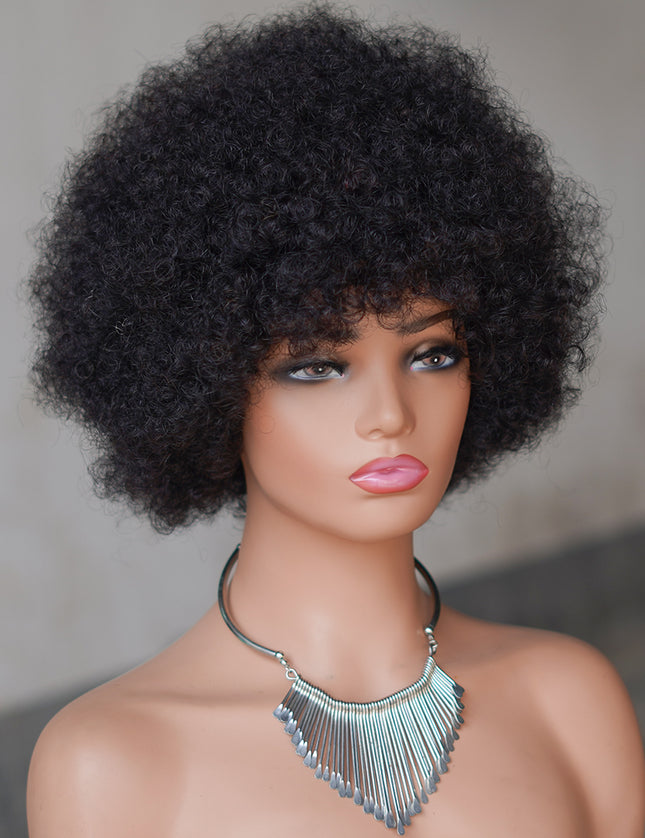 Machine made pixie cut wig---JK9032-10 inch