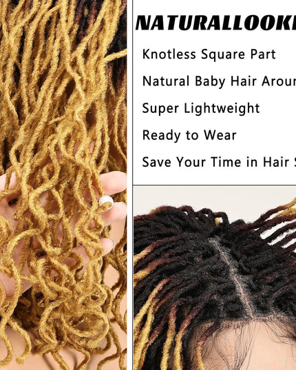 Faux Locs Crochet Synthetic Hair wig- #1b/27 color- pay 1 get 2