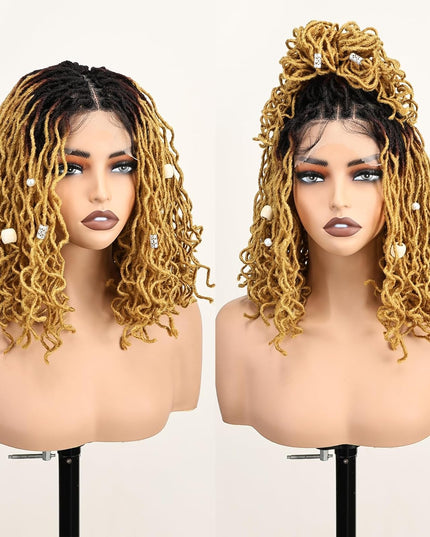 Faux Locs Crochet Synthetic Hair wig- #1b/27 color- pay 1 get 2