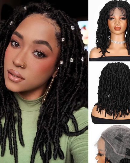 Faux Locs Crochet Synthetic Hair wig- black color- pay 1 get 2
