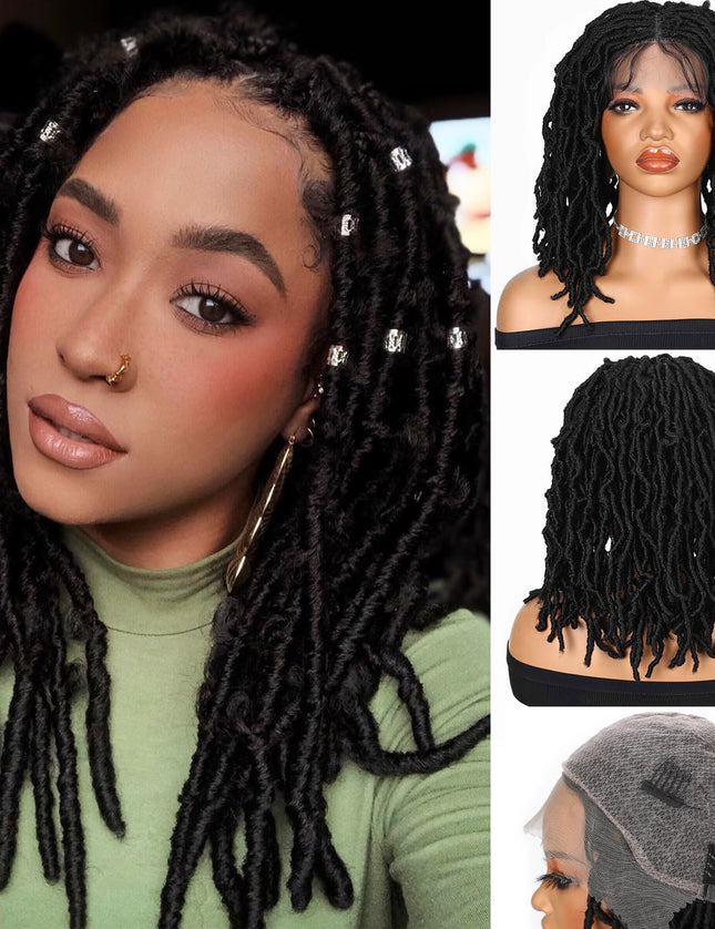Faux Locs Crochet Synthetic Hair wig- black color- pay 1 get 2