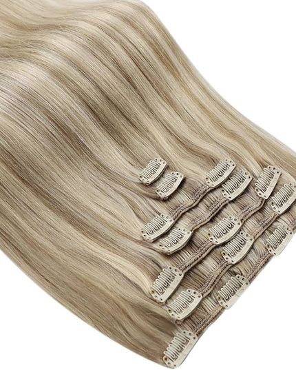 remy clip hair extensions- #98
