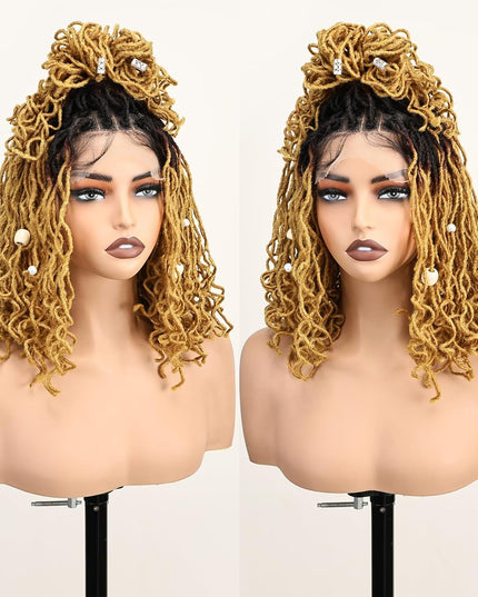 Faux Locs Crochet Synthetic Hair wig- #1b/27 color- pay 1 get 2