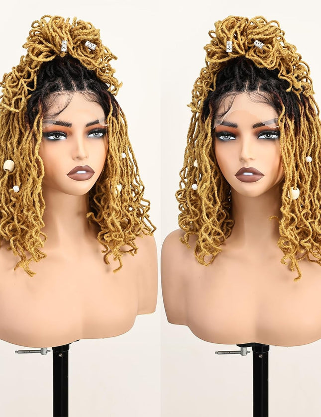 Faux Locs Crochet Synthetic Hair wig- #1b/27 color- pay 1 get 2