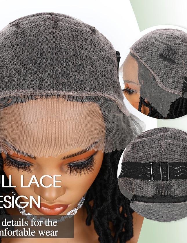 Faux Locs Crochet Synthetic Hair wig- black color- pay 1 get 2