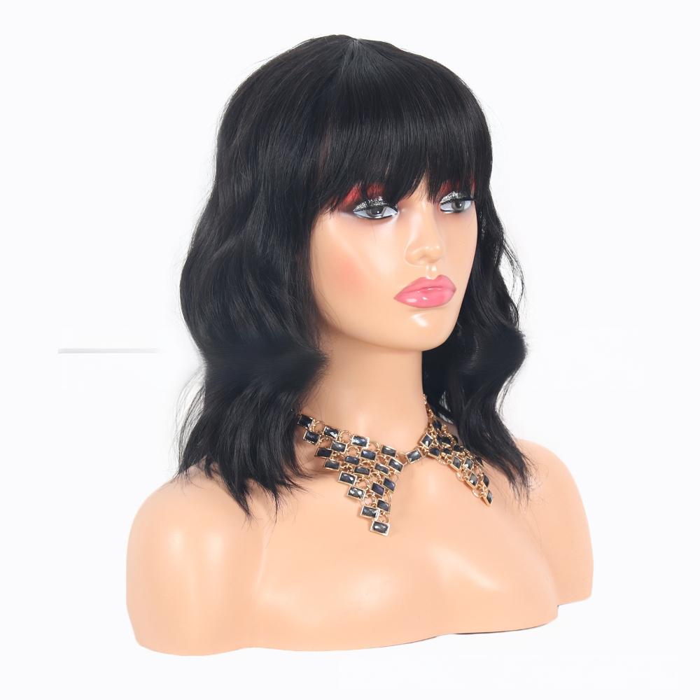 Fiber Wig, short wavy wig