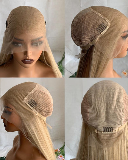 Synthetic lace frontal color wig---13*6---highlight blonde color