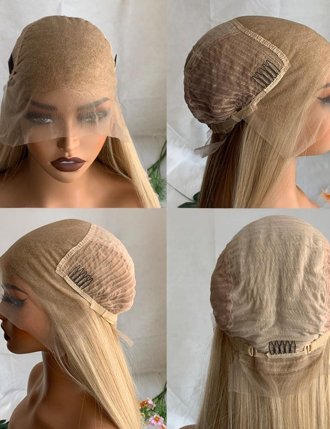 Synthetic lace frontal color wig---13*6---highlight blonde color