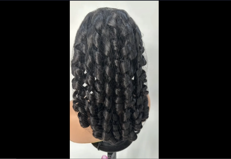 Big pixie wave-2 natural black 13x4 Lace Frontal 100% Virgin Human Hair Transparent  LACE Wig 180% density