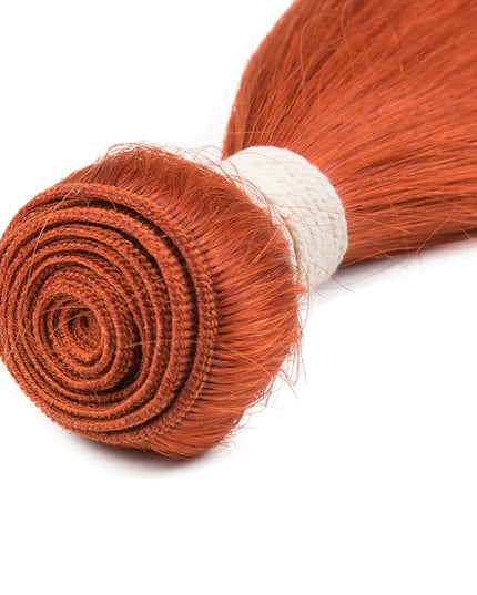 Ginger color straight  Virgin human Hair bundles 1 pc