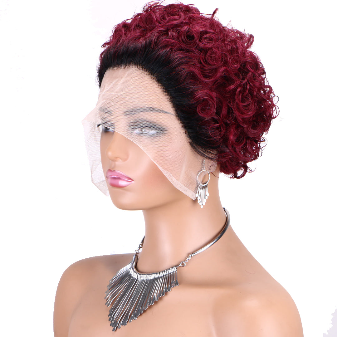 Pixie Cut Wig 13*1 lace part ---JK2016---T1B/99#---RMB 99