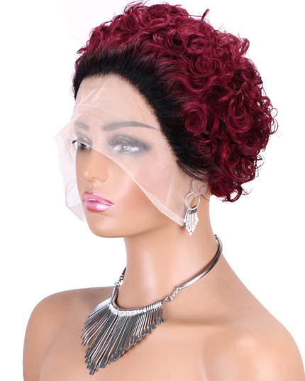 Pixie Cut Wig 13*1 lace part ---JK2016---T1B/99#---buy 1 get 2