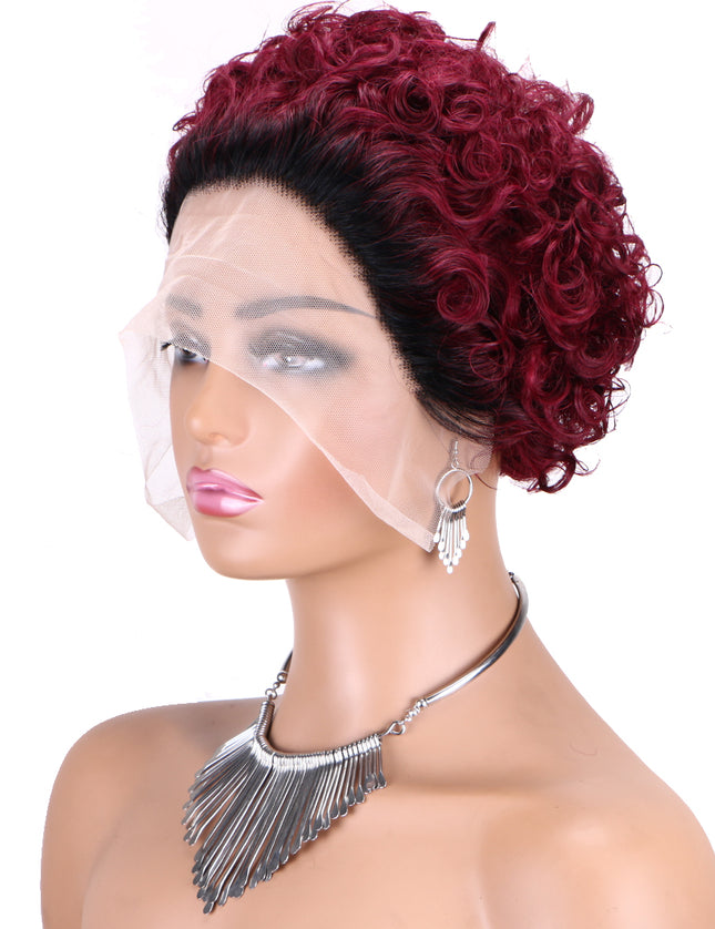 Pixie Cut Wig 13*1 lace part ---JK2016---T1B/99#---buy 1 get 2