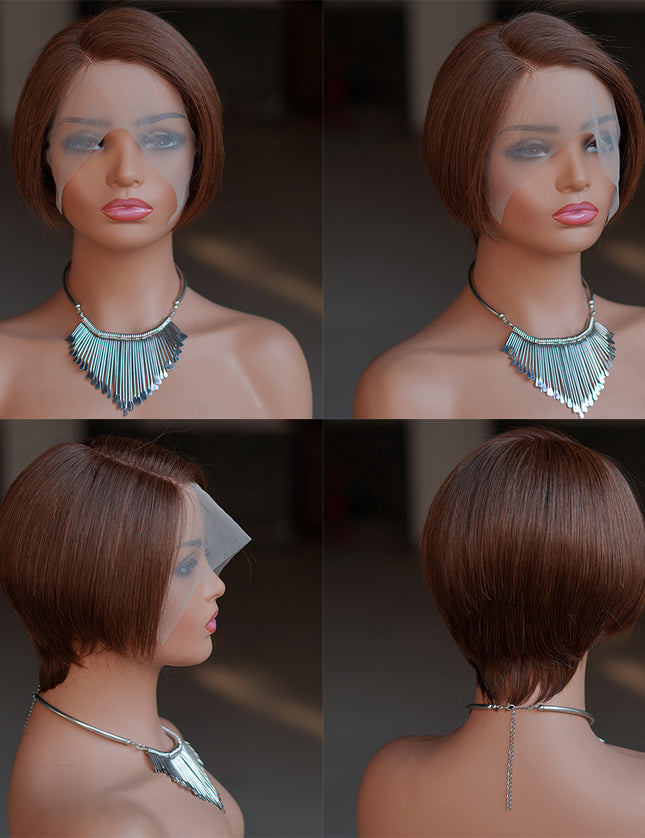 Pixie Cut Wig 13*4*1 lace part --9164-4#---pay 1 get 2