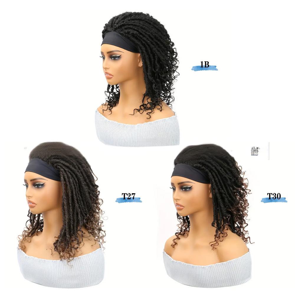 Fiber hair wig small roll Dread locks-black color