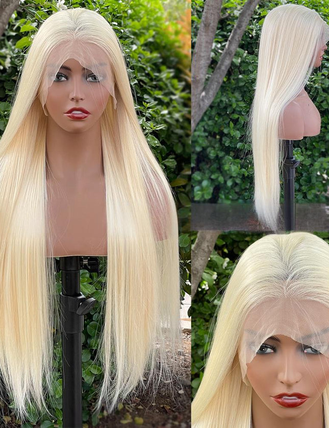 Synthetic lace frontal color wig---13*6---blonde color