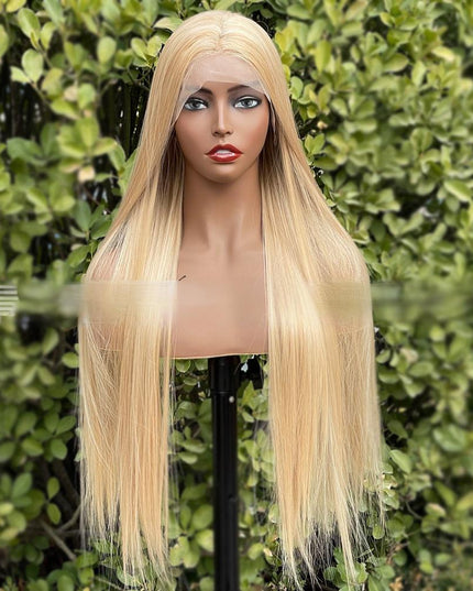 Synthetic lace frontal color wig---13*4---highlight blonde color--- pay 1 get 2