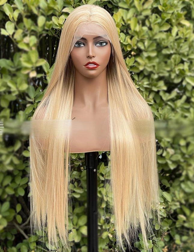 Synthetic lace frontal color wig---13*4---highlight blonde color--- pay 1 get 2