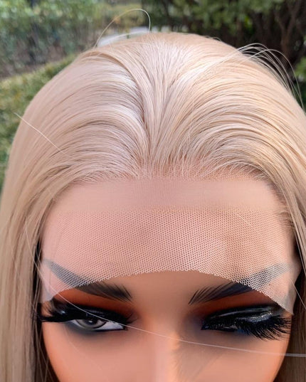 Synthetic lace frontal color wig straight---13*4--- beige color--pay 1 get 2