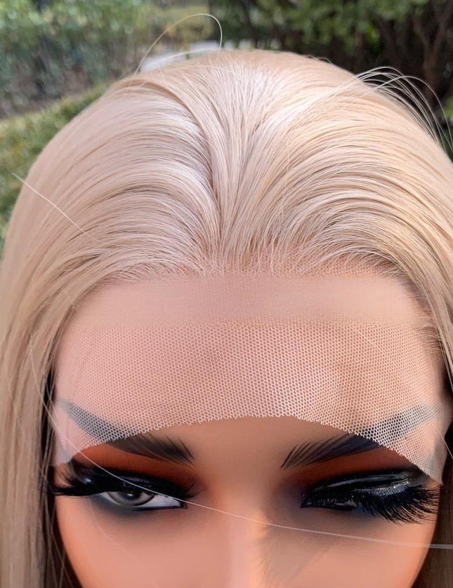 Synthetic lace frontal color wig straight---13*4--- beige color--pay 1 get 2