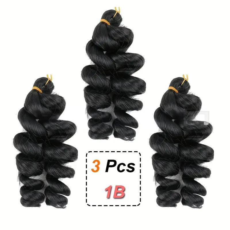 Fiber 10 inch loose wave Crochet Hair-7