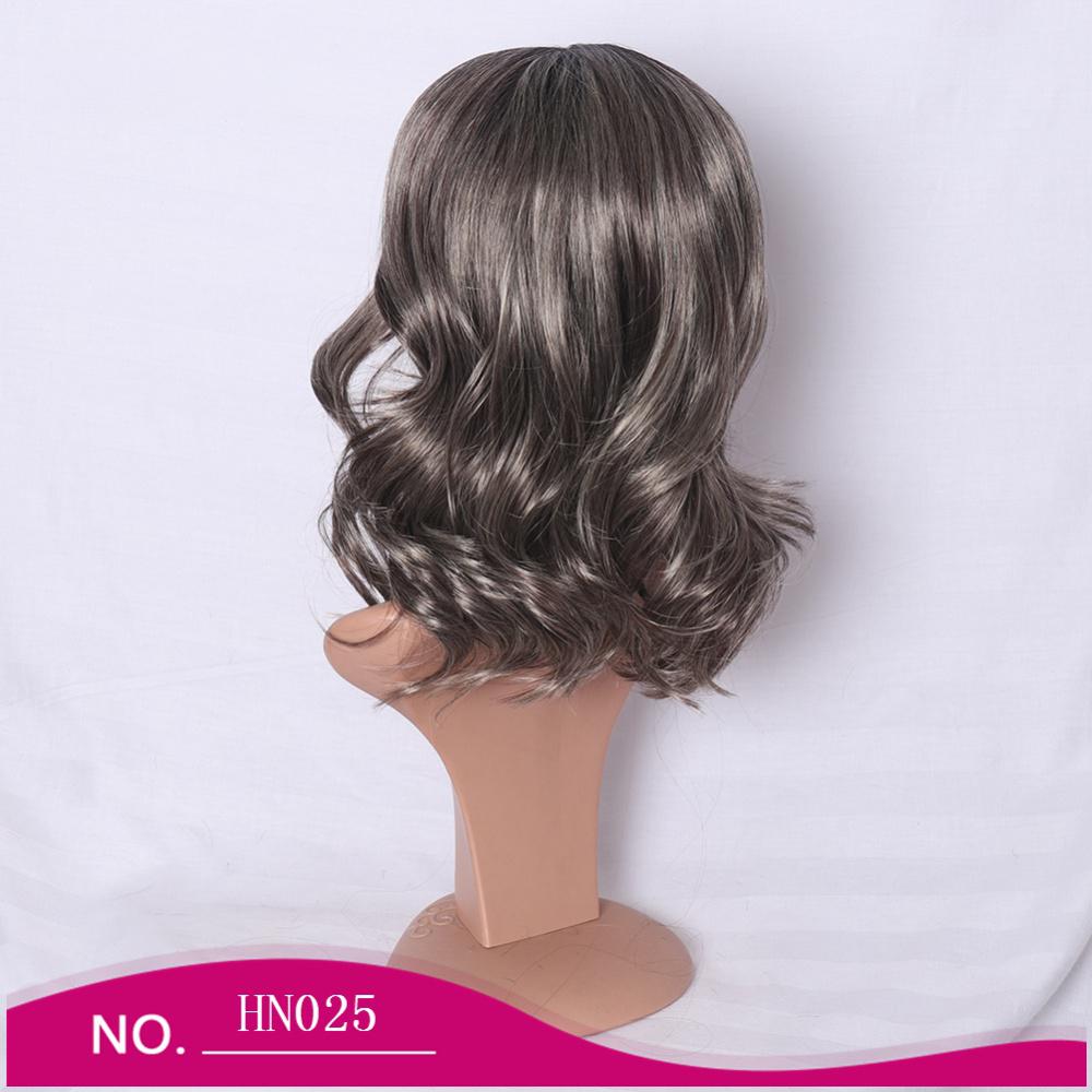Partial short hair cosplay fiber wig