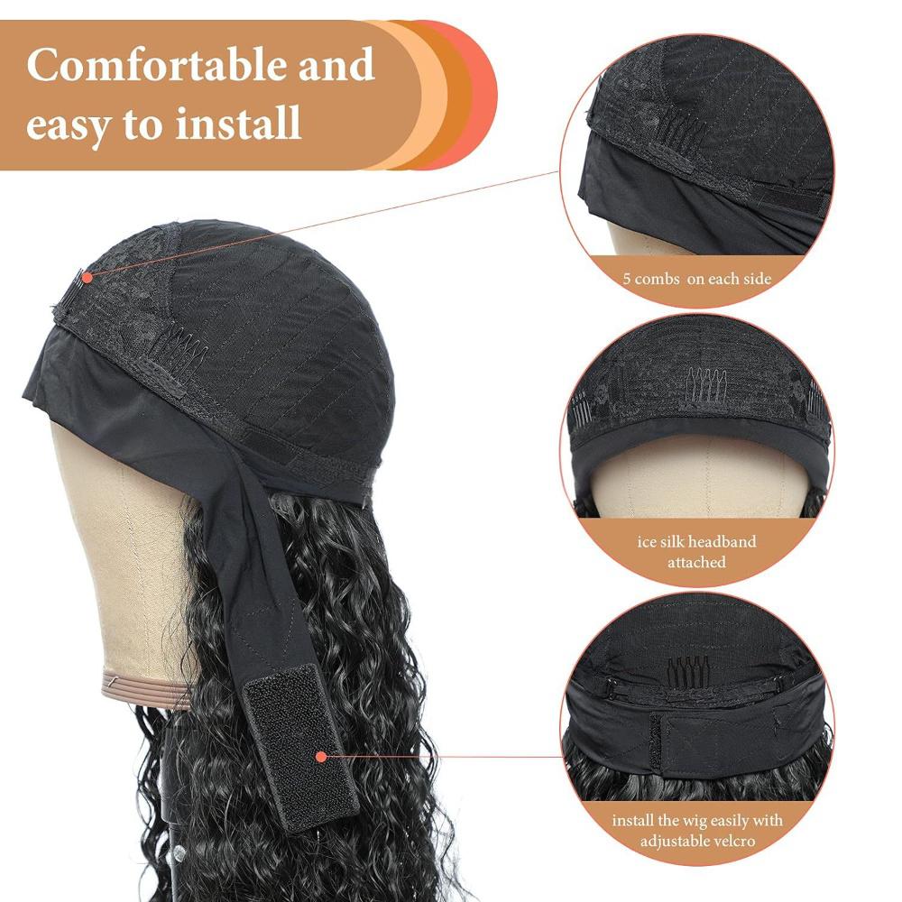 deep headband wig ice ribbon big wave corn perm fiber headband-3