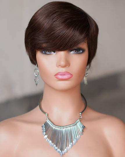 Machine made pixie cut wig---JK9149---#2---pay 1 get 2
