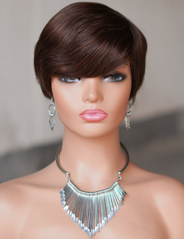 Machine made pixie cut wig---JK9149---#2---pay 1 get 2