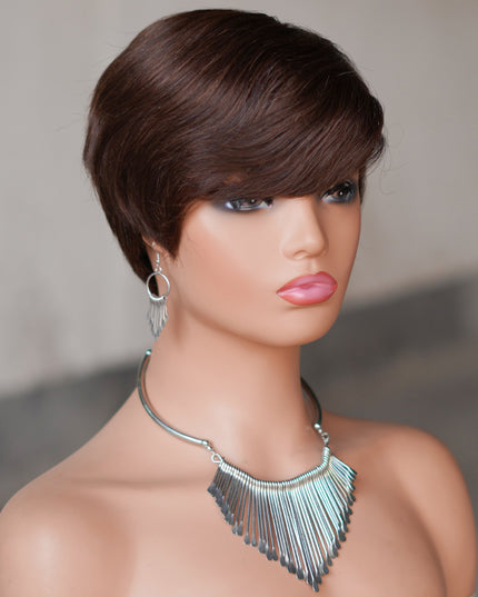 Machine made pixie cut wig---JK9149---#2---pay 1 get 2