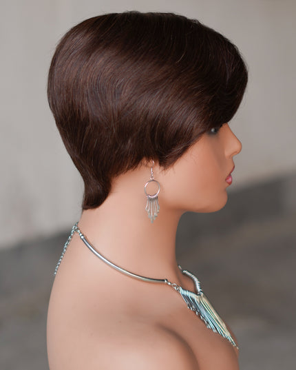 Machine made pixie cut wig---JK9149---#2---pay 1 get 2