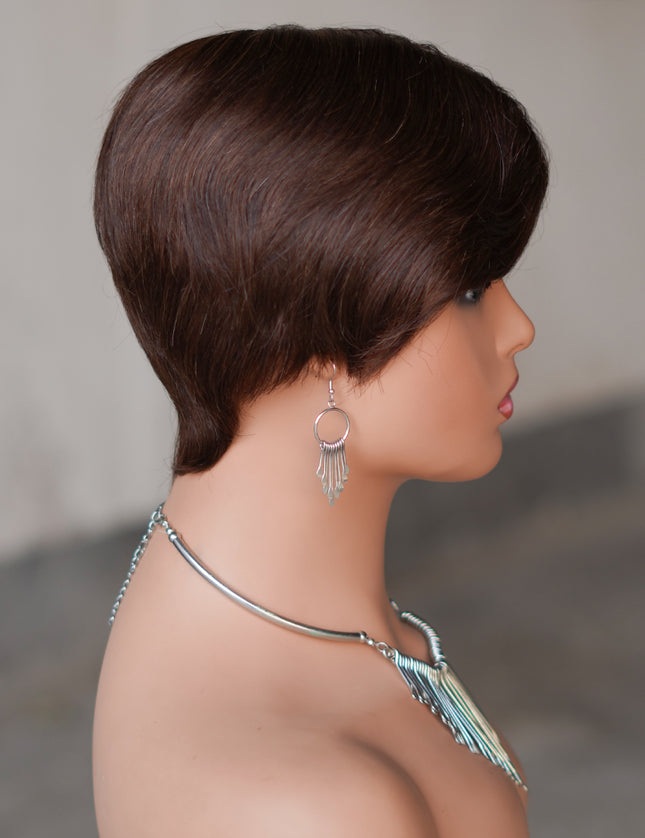 Machine made pixie cut wig---JK9149---#2---pay 1 get 2