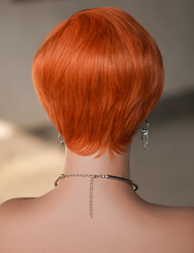 Machine made pixie cut wig---JK9149---#350---pay 1  get 2