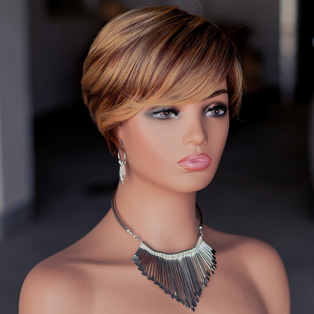 Machine made pixie cut wig---JK9149---#P427---RMB 58