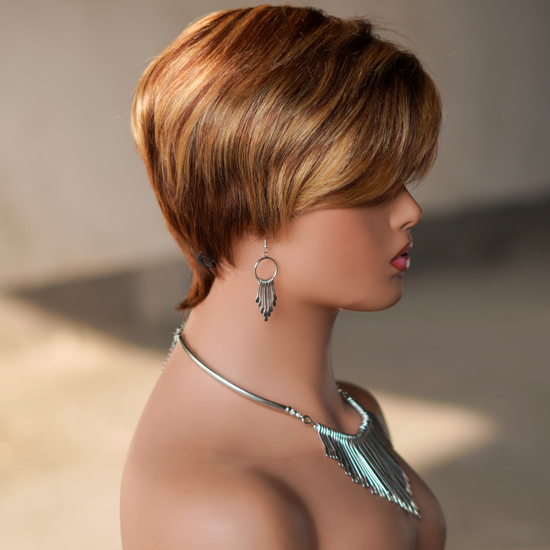 Machine made pixie cut wig---JK9149---#P427---RMB 58