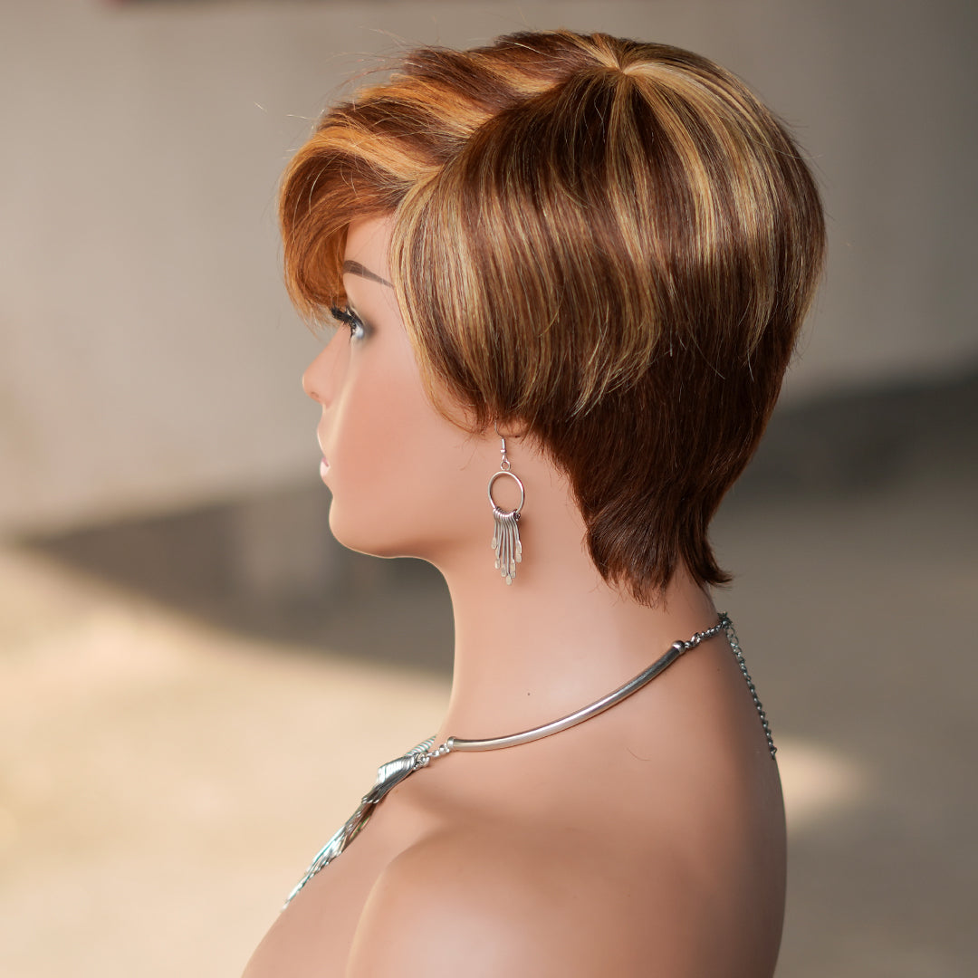 Machine made pixie cut wig---JK9149---#P427---RMB 58