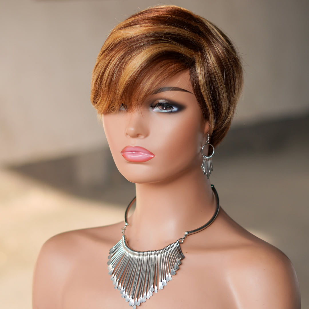 Machine made pixie cut wig---JK9149---#P427---RMB 58