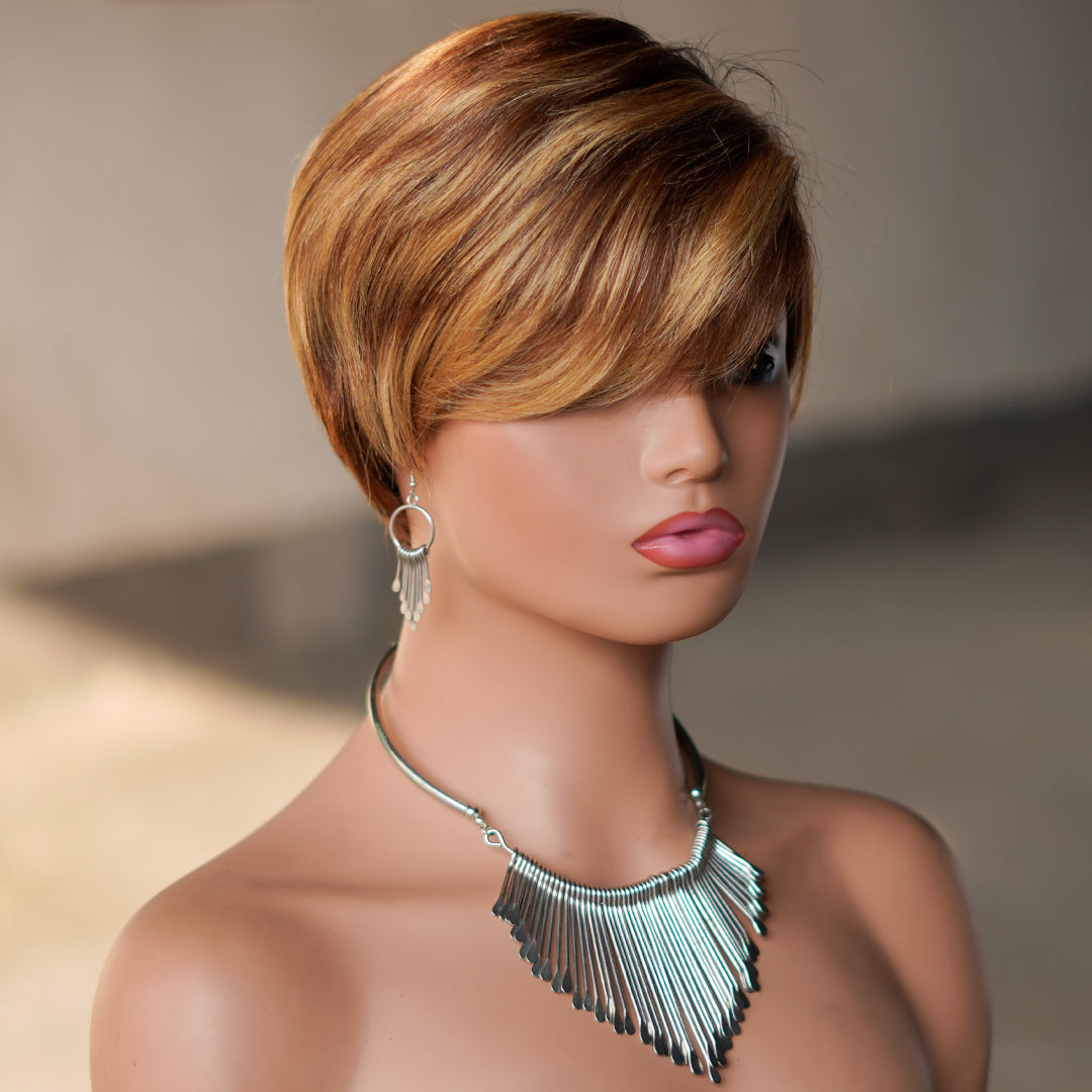 Machine made pixie cut wig---JK9149---#P427---RMB 58