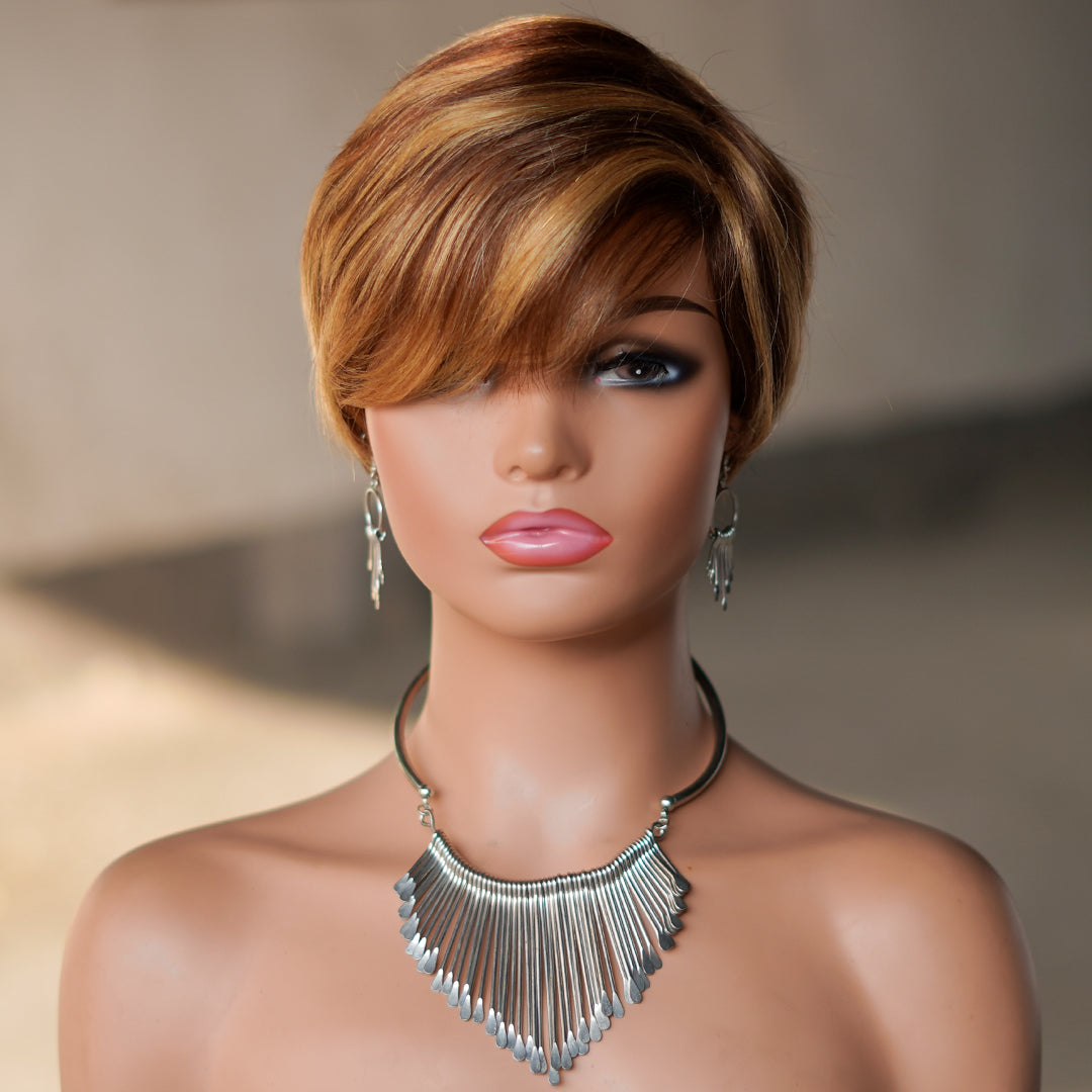 Machine made pixie cut wig---JK9149---#P427---RMB 58