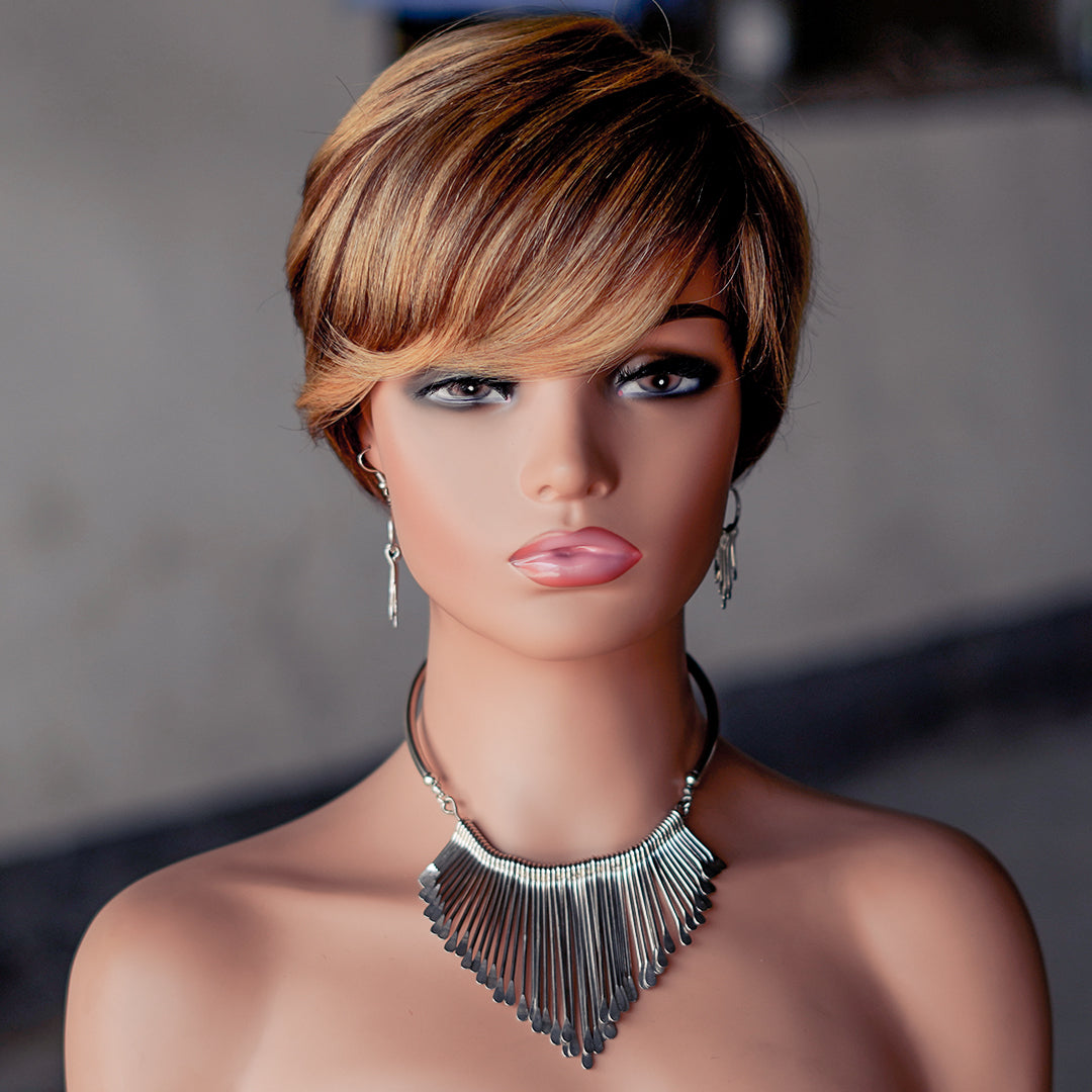 Machine made pixie cut wig---JK9149---#P427---RMB 58