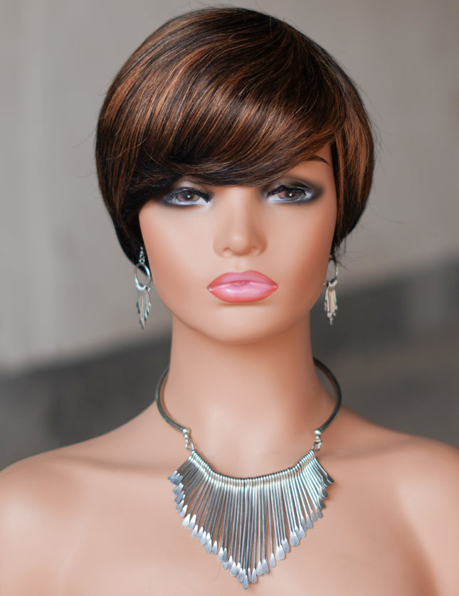 Machine made pixie cut wig---JK9149---#P1B/30---pay 1 get 2