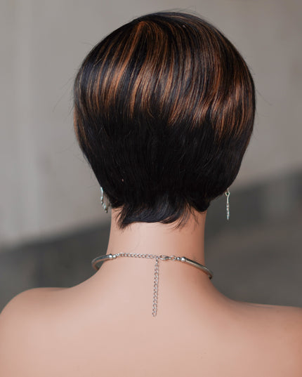 Machine made pixie cut wig---JK9149---#P1B/30---pay 1 get 2