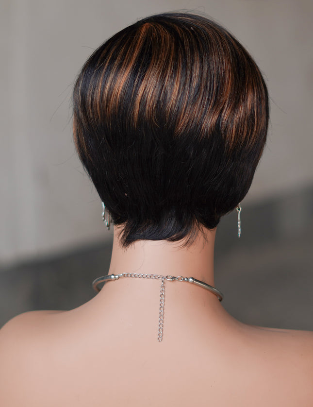 Machine made pixie cut wig---JK9149---#P1B/30---pay 1 get 2