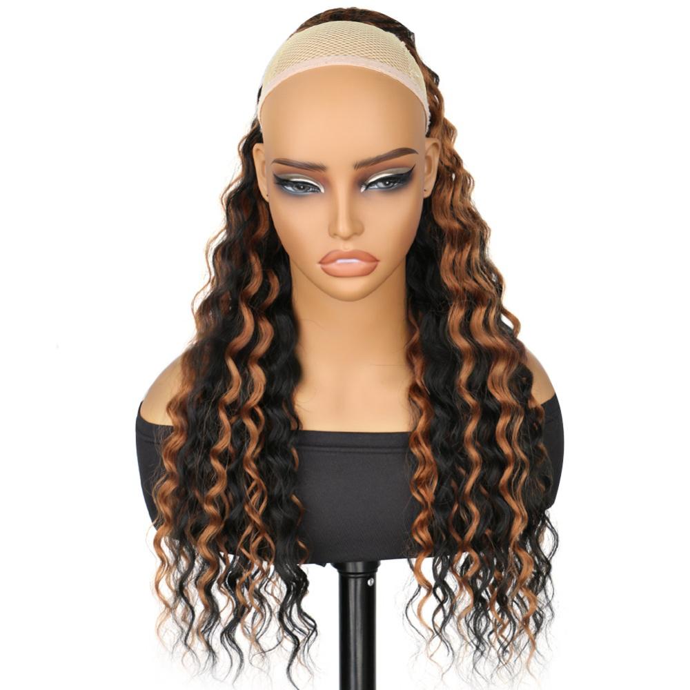 24 inch Drawstring style synthetic Deep wave , ponytail-P1b/30