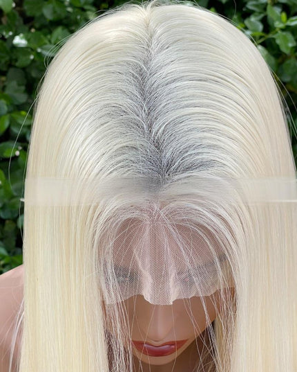 Synthetic lace frontal color wig---13*6---blonde color