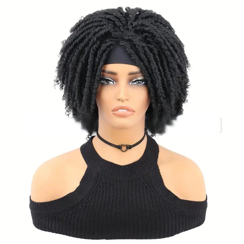 headband dread locks wig 6 inch-black
