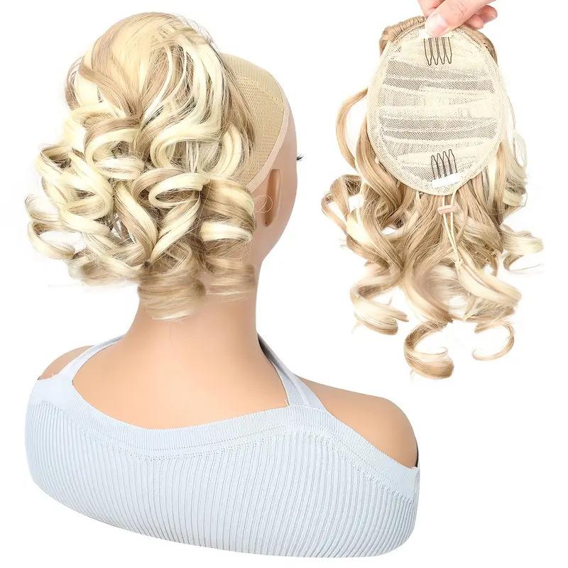 Synthetic Roman Roll Fluffy Ponytail-4
