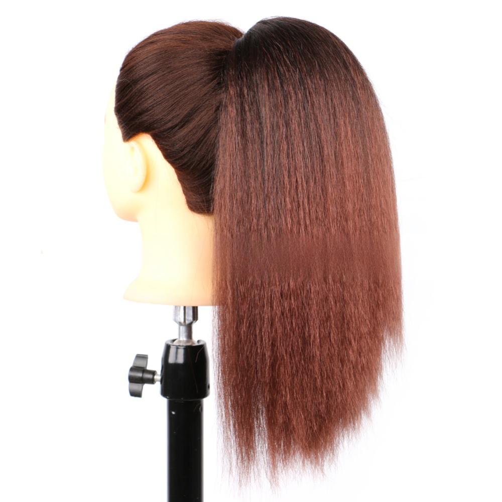 Corn curling drawstring fiber ponytail Yaki fluffy drawstring