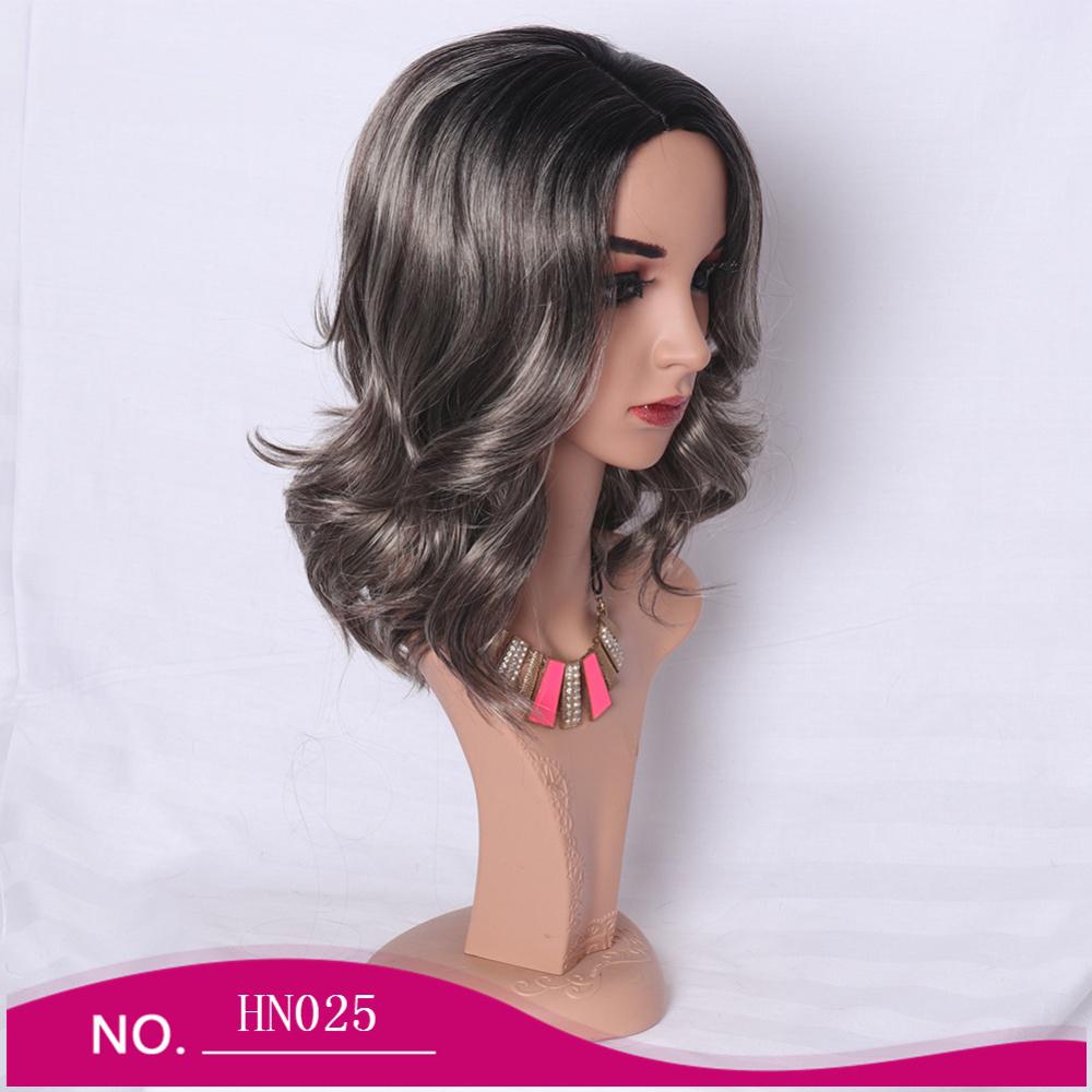 Partial short hair cosplay fiber wig