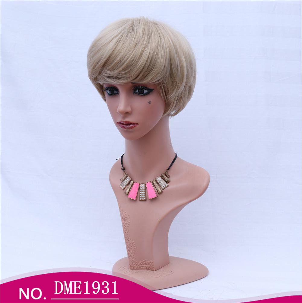Women's short hair,  fiber short hair machine-made wig